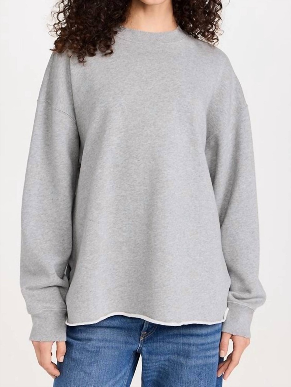 NWT Re/Done Oversized Raw Crewneck Sweatshirt XS + Large